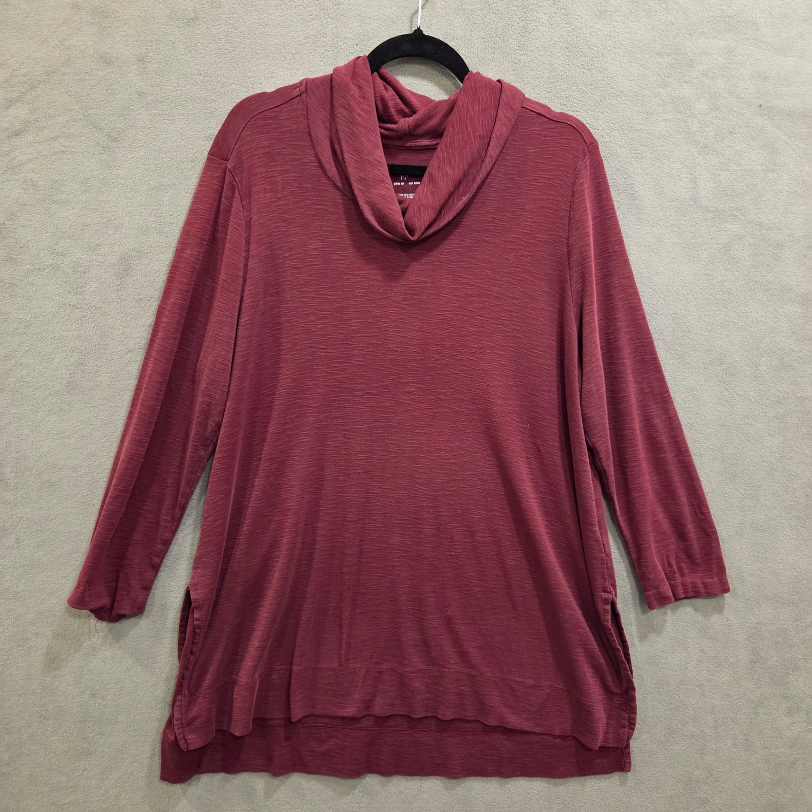 J. Jill Pima Cotton Cowl Neck Tunic Women Xl Lagenlook Minimalist Casual Comfy